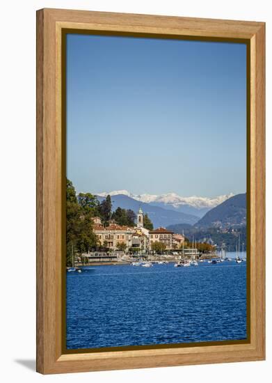View over Belgirate, Lake Maggiore, Italian Lakes, Piedmont, Italy, Europe-Yadid Levy-Framed Premier Image Canvas