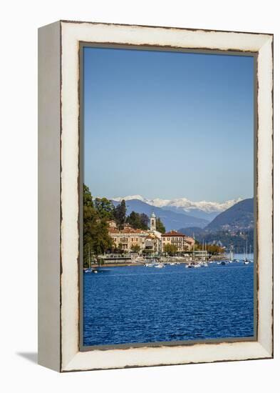 View over Belgirate, Lake Maggiore, Italian Lakes, Piedmont, Italy, Europe-Yadid Levy-Framed Premier Image Canvas