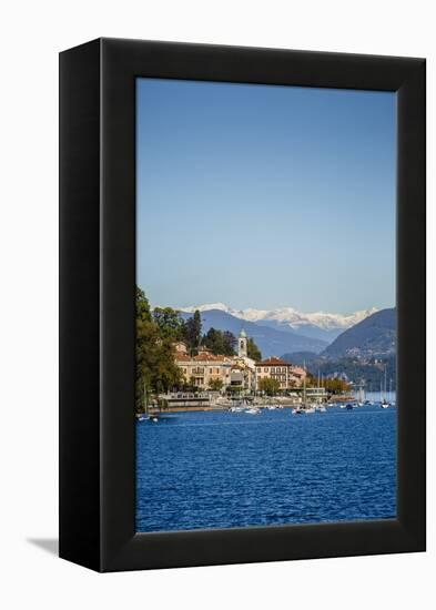 View over Belgirate, Lake Maggiore, Italian Lakes, Piedmont, Italy, Europe-Yadid Levy-Framed Premier Image Canvas