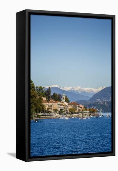 View over Belgirate, Lake Maggiore, Italian Lakes, Piedmont, Italy, Europe-Yadid Levy-Framed Premier Image Canvas