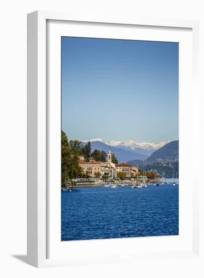 View over Belgirate, Lake Maggiore, Italian Lakes, Piedmont, Italy, Europe-Yadid Levy-Framed Premium Photographic Print