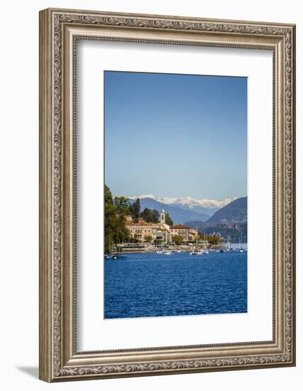 View over Belgirate, Lake Maggiore, Italian Lakes, Piedmont, Italy, Europe-Yadid Levy-Framed Photographic Print