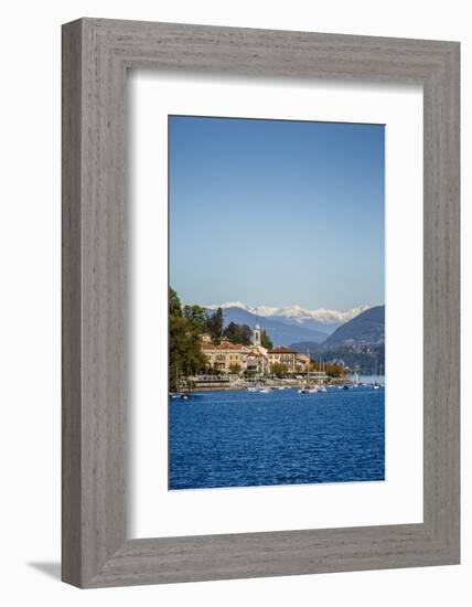 View over Belgirate, Lake Maggiore, Italian Lakes, Piedmont, Italy, Europe-Yadid Levy-Framed Photographic Print