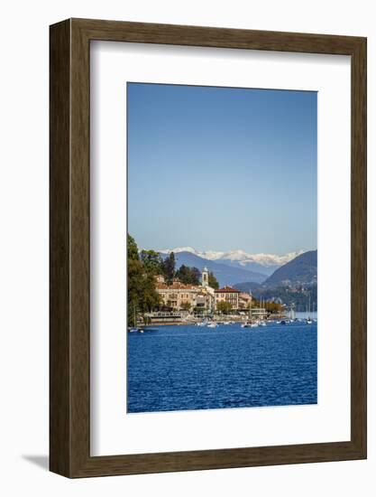 View over Belgirate, Lake Maggiore, Italian Lakes, Piedmont, Italy, Europe-Yadid Levy-Framed Photographic Print