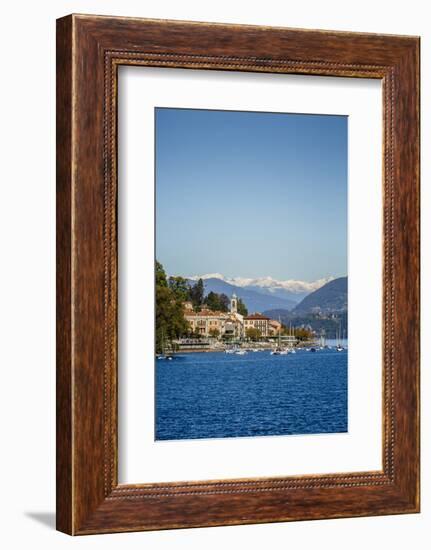 View over Belgirate, Lake Maggiore, Italian Lakes, Piedmont, Italy, Europe-Yadid Levy-Framed Photographic Print