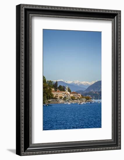 View over Belgirate, Lake Maggiore, Italian Lakes, Piedmont, Italy, Europe-Yadid Levy-Framed Photographic Print