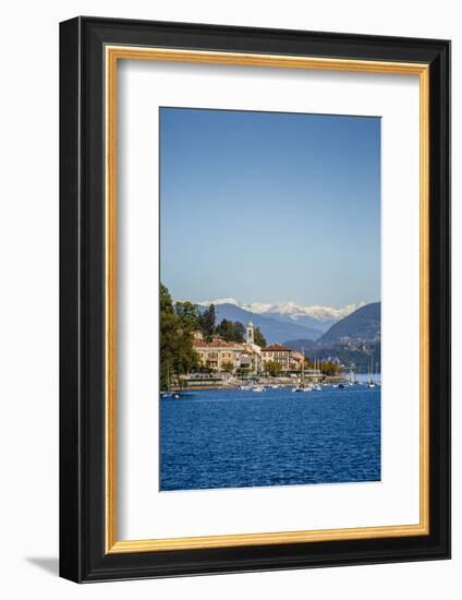 View over Belgirate, Lake Maggiore, Italian Lakes, Piedmont, Italy, Europe-Yadid Levy-Framed Photographic Print