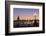 View over Binnenalster Lake (Inner Alster) to the Christmas market at Jungfernstieg and City Hall, -Markus Lange-Framed Photographic Print