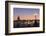 View over Binnenalster Lake (Inner Alster) to the Christmas market at Jungfernstieg and City Hall, -Markus Lange-Framed Photographic Print