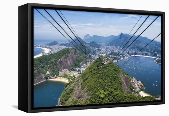 View over Botafogo and the Corcovado from the Sugar Loaf Mountain-Gabrielle and Michael Therin-Weise-Framed Premier Image Canvas