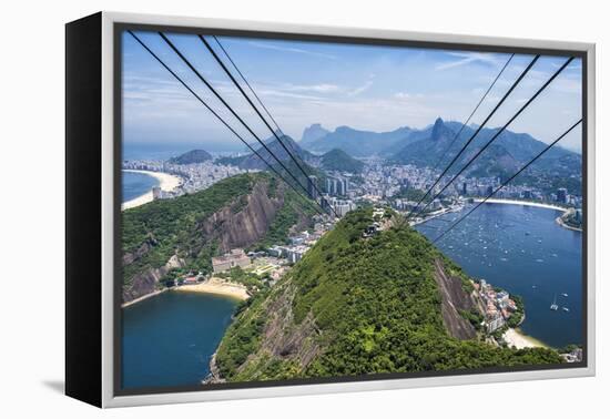 View over Botafogo and the Corcovado from the Sugar Loaf Mountain-Gabrielle and Michael Therin-Weise-Framed Premier Image Canvas