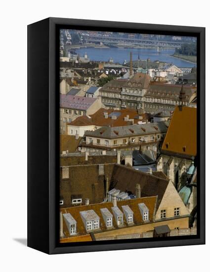 View Over Bratislava to the River Danube, Slovakia-Upperhall-Framed Premier Image Canvas