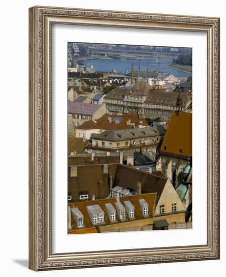 View Over Bratislava to the River Danube, Slovakia-Upperhall-Framed Photographic Print