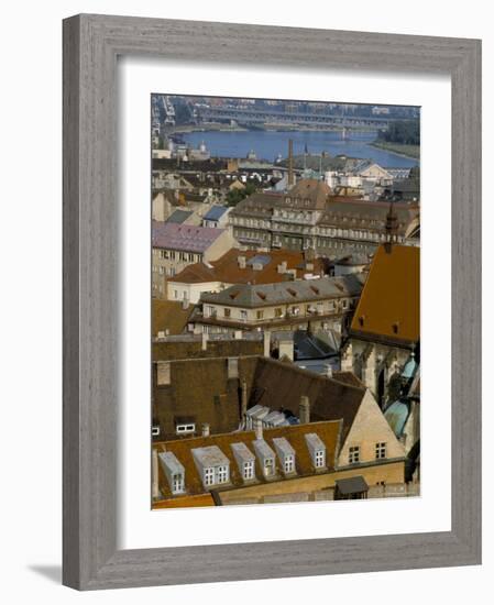 View Over Bratislava to the River Danube, Slovakia-Upperhall-Framed Photographic Print