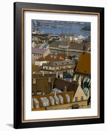 View Over Bratislava to the River Danube, Slovakia-Upperhall-Framed Photographic Print