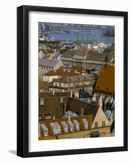 View Over Bratislava to the River Danube, Slovakia-Upperhall-Framed Photographic Print