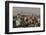 View over buildings from city centre towards Alborz Mountains, Tehran, Iran, Middle East-James Strachan-Framed Photographic Print