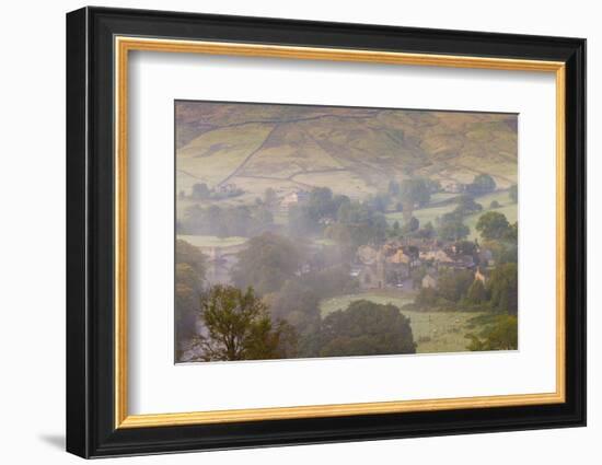 View over Burnsall, Yorkshire Dales National Park, Yorkshire, England, United Kingdom, Europe-Miles Ertman-Framed Photographic Print