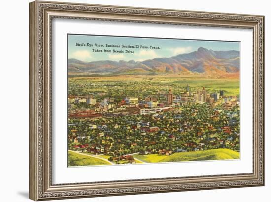View over Business District, El Paso, Texas-null-Framed Art Print