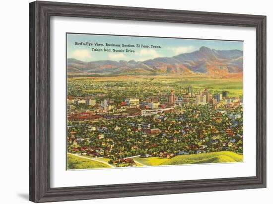 View over Business District, El Paso, Texas-null-Framed Art Print