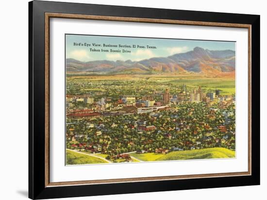 View over Business District, El Paso, Texas-null-Framed Art Print