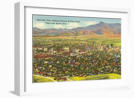 View over Business District, El Paso, Texas-null-Framed Art Print