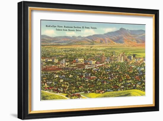 View over Business District, El Paso, Texas-null-Framed Art Print