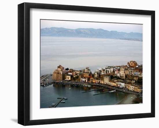 View over Castellammare Del Golfo, Sicily, Italy, Mediterranean, Europe-Levy Yadid-Framed Photographic Print