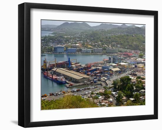 View Over Castries, St. Lucia, Windward Islands, West Indies, Caribbean, Central America-null-Framed Photographic Print