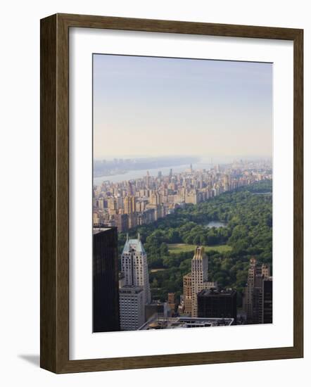 View over Central Park and the Upper West Side Skyline, Manhattan-Amanda Hall-Framed Photographic Print