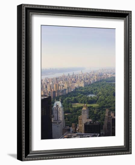 View over Central Park and the Upper West Side Skyline, Manhattan-Amanda Hall-Framed Photographic Print