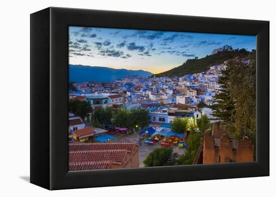 View over Chefchaouen, Morocco, North Africa-Neil Farrin-Framed Premier Image Canvas