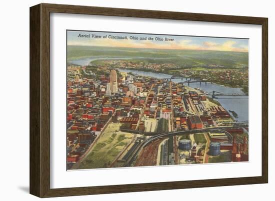 View over Cincinnati, Ohio-null-Framed Art Print