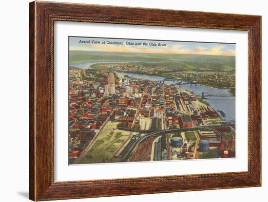 View over Cincinnati, Ohio-null-Framed Art Print