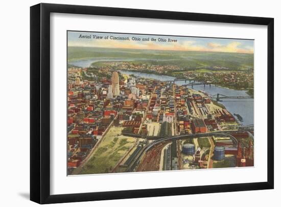 View over Cincinnati, Ohio-null-Framed Art Print