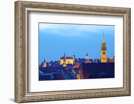 View over City at Sunset with St. Lorenz-Neil Farrin-Framed Photographic Print