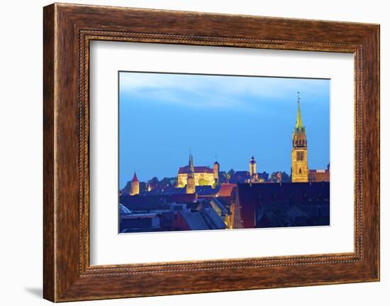 View over City at Sunset with St. Lorenz-Neil Farrin-Framed Photographic Print