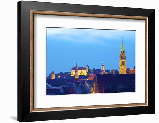 View over City at Sunset with St. Lorenz-Neil Farrin-Framed Photographic Print