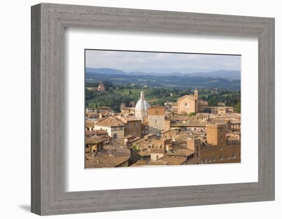 View over City Rooftops to Rolling Hills, the Basilica of San Francesco Prominent, Siena-Ruth Tomlinson-Framed Photographic Print