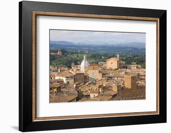 View over City Rooftops to Rolling Hills, the Basilica of San Francesco Prominent, Siena-Ruth Tomlinson-Framed Photographic Print
