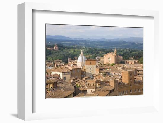 View over City Rooftops to Rolling Hills, the Basilica of San Francesco Prominent, Siena-Ruth Tomlinson-Framed Photographic Print