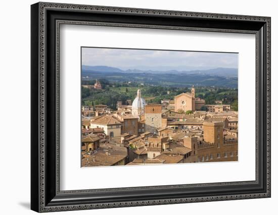 View over City Rooftops to Rolling Hills, the Basilica of San Francesco Prominent, Siena-Ruth Tomlinson-Framed Photographic Print