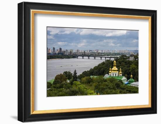 View over City, the Kiev-Pechersk Lavra and the Dnieper River, Kiev (Kyiv), Ukraine, Europe-Michael Runkel-Framed Photographic Print