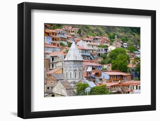 View over City with Church Towers, Tbilisi, Georgia-Michael Runkel-Framed Photographic Print