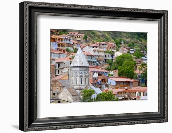 View over City with Church Towers, Tbilisi, Georgia-Michael Runkel-Framed Photographic Print