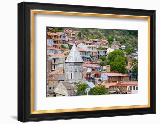 View over City with Church Towers, Tbilisi, Georgia-Michael Runkel-Framed Photographic Print
