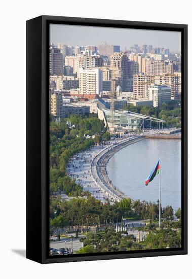 View over Coast of Baku, Baku Bay, Azerbaijan-Michael Runkel-Framed Premier Image Canvas