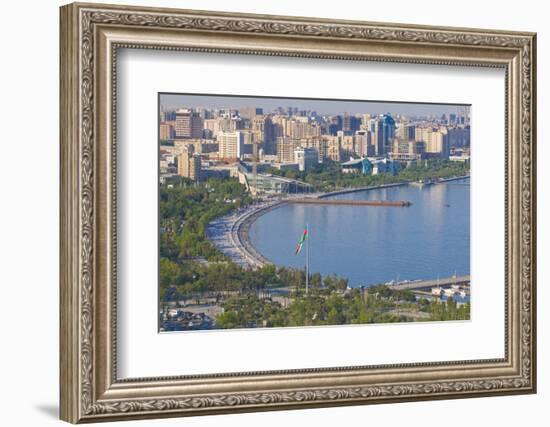 View over Coast of Baku, Baku Bay, Azerbaijan-Michael Runkel-Framed Photographic Print