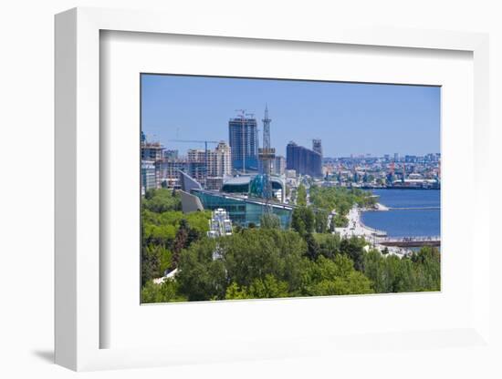 View over Coast of Baku, Baku Bay, Azerbaijan-Michael Runkel-Framed Photographic Print