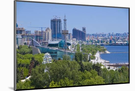 View over Coast of Baku, Baku Bay, Azerbaijan-Michael Runkel-Mounted Photographic Print